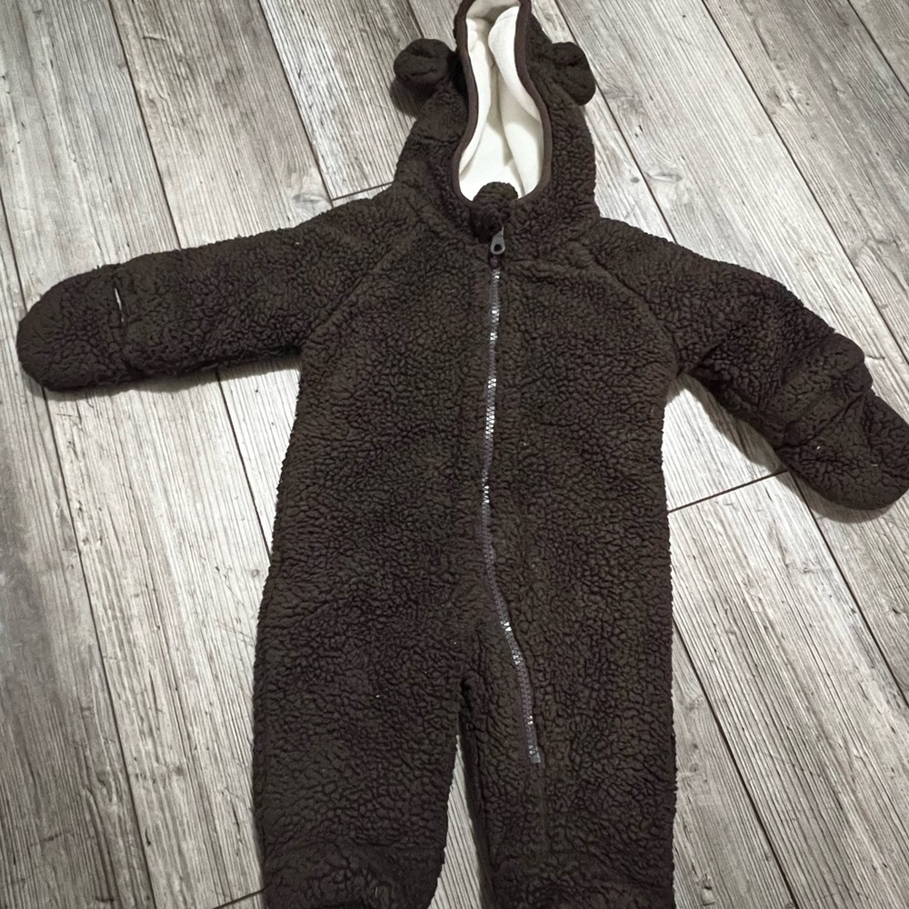 Falls Creek Brown Fleece Kids One Piece